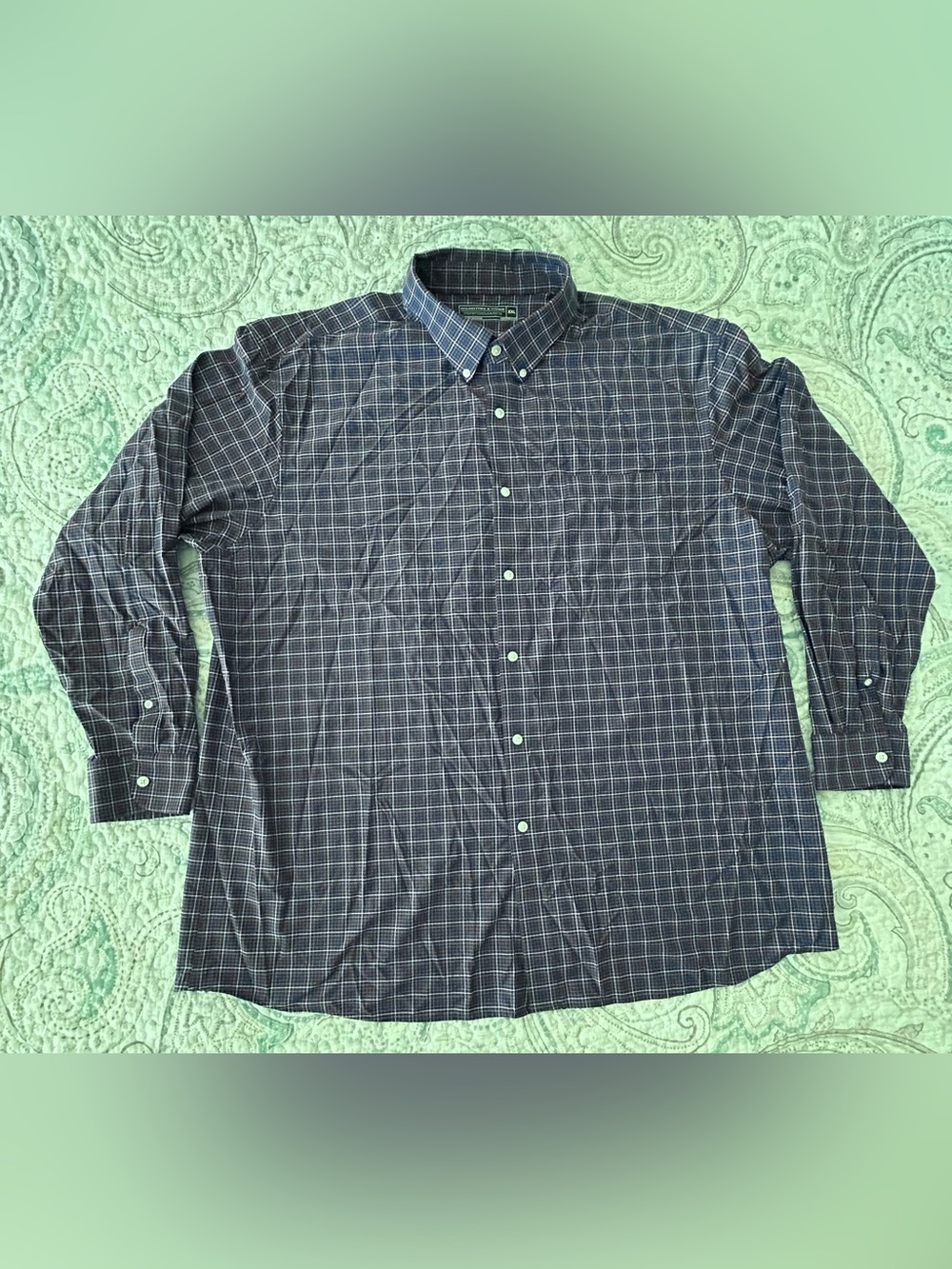 Blue Plaid Roundtree & Yorke Men’s XXL Lightweight Long Sleeve Shirt